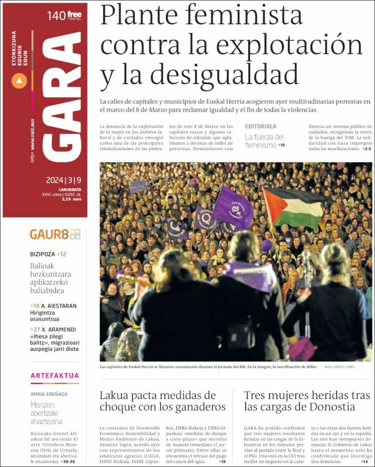 Portada de Gara (Espa&ntilde;a)