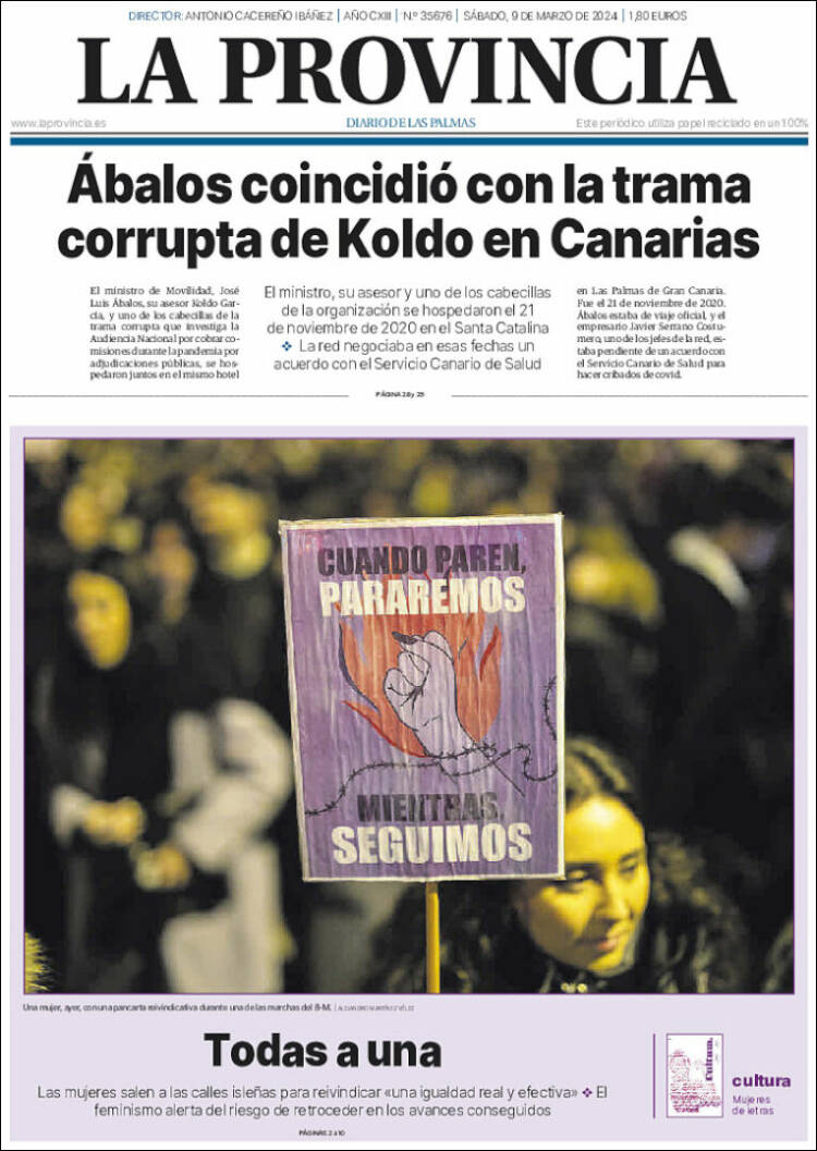 Portada de La Provincia (España)