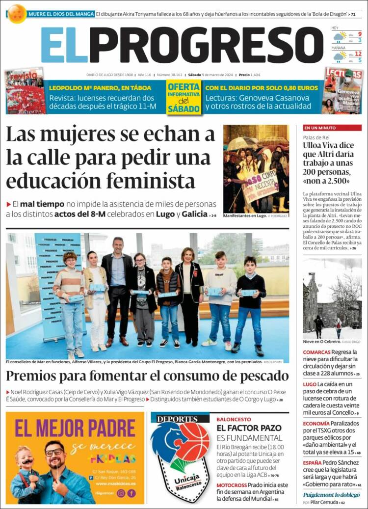 Portada de El Progreso (Espa&ntilde;a)