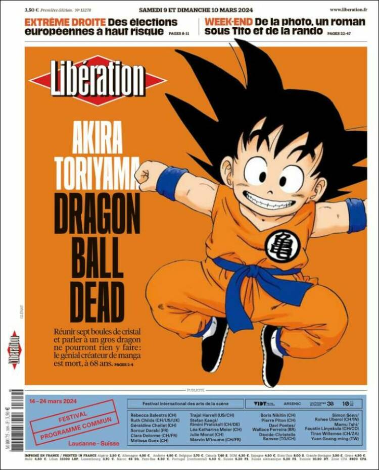 Portada de Libération (Francia)