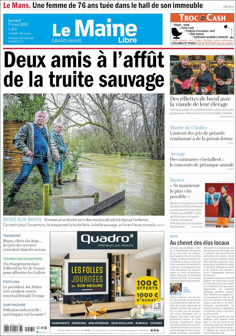 Portada de Le Maine Libre (Francia)