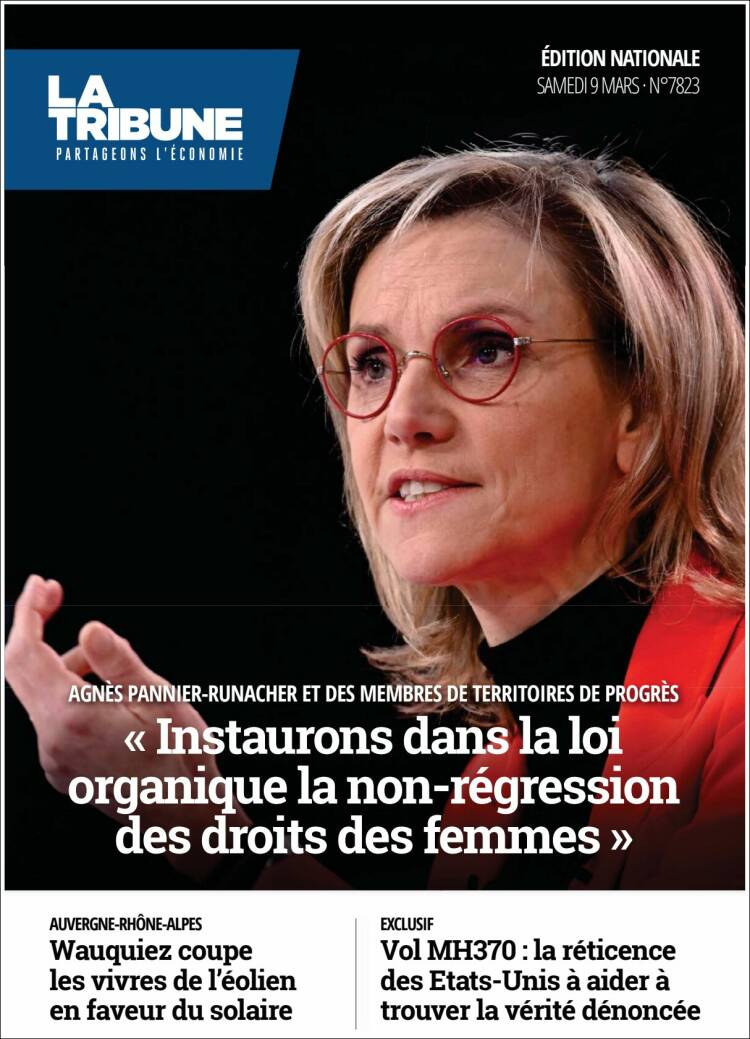 Portada de La Tribune (Francia)