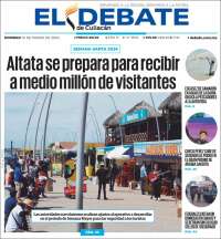 Portada de El Debate de Culiacán (México)