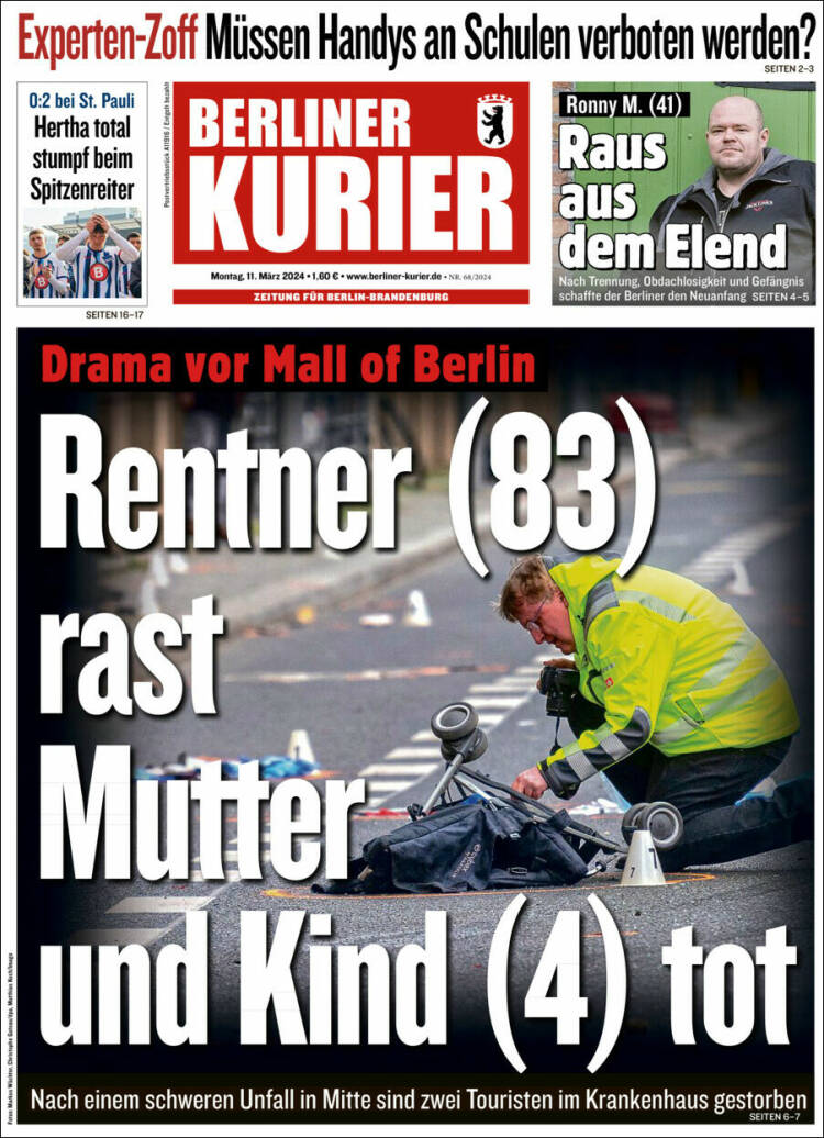 Portada de Berliner Kurier - Startseite BK (Alemania)
