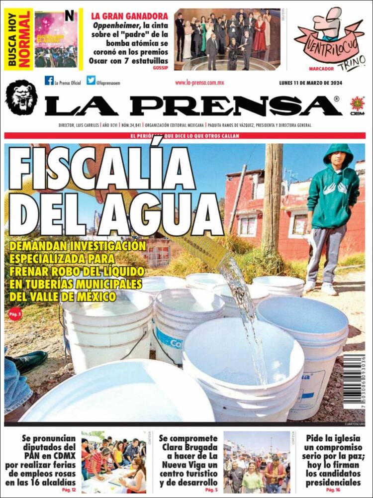 Portada de La Prensa (México)