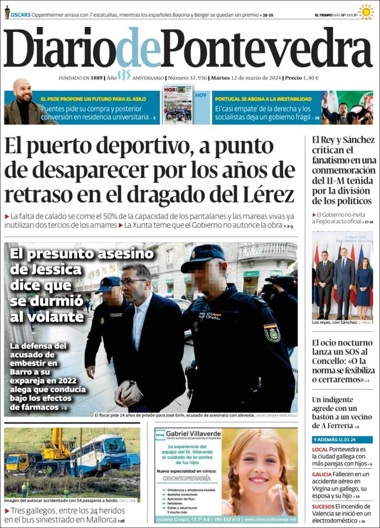 Portada de Diario de Pontevedra (Espa&ntilde;a)