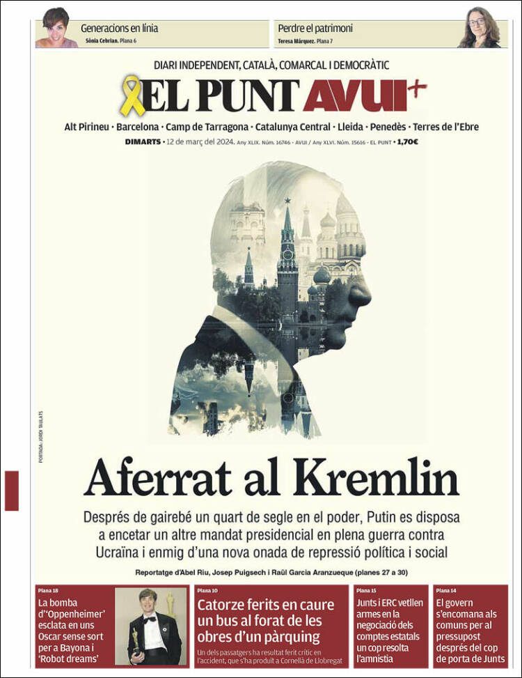Portada de El Punt Avui (Espa&ntilde;a)