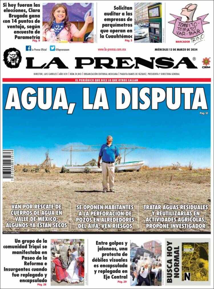 Portada de La Prensa (México)