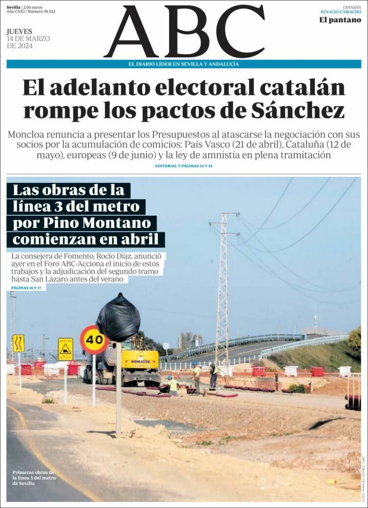 Portada de ABC - Sevilla (España)