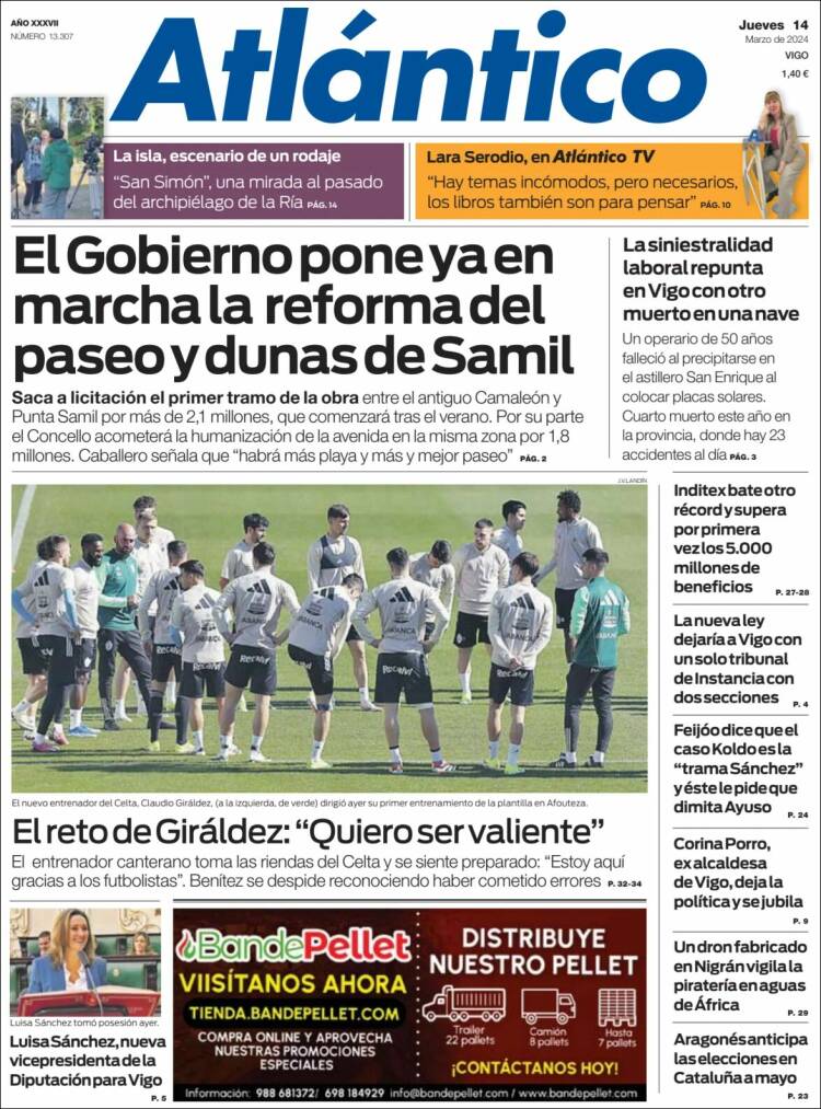 Portada de Atlántico Diario (España)