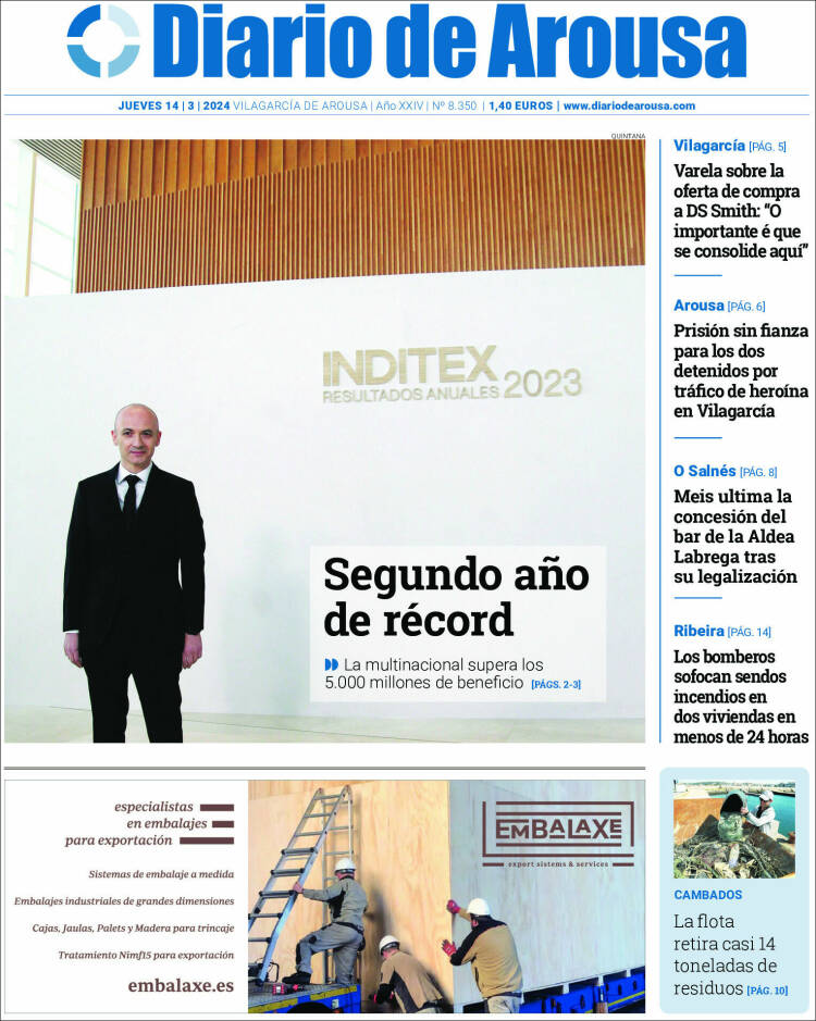 Portada de Diario de Arousa (España)