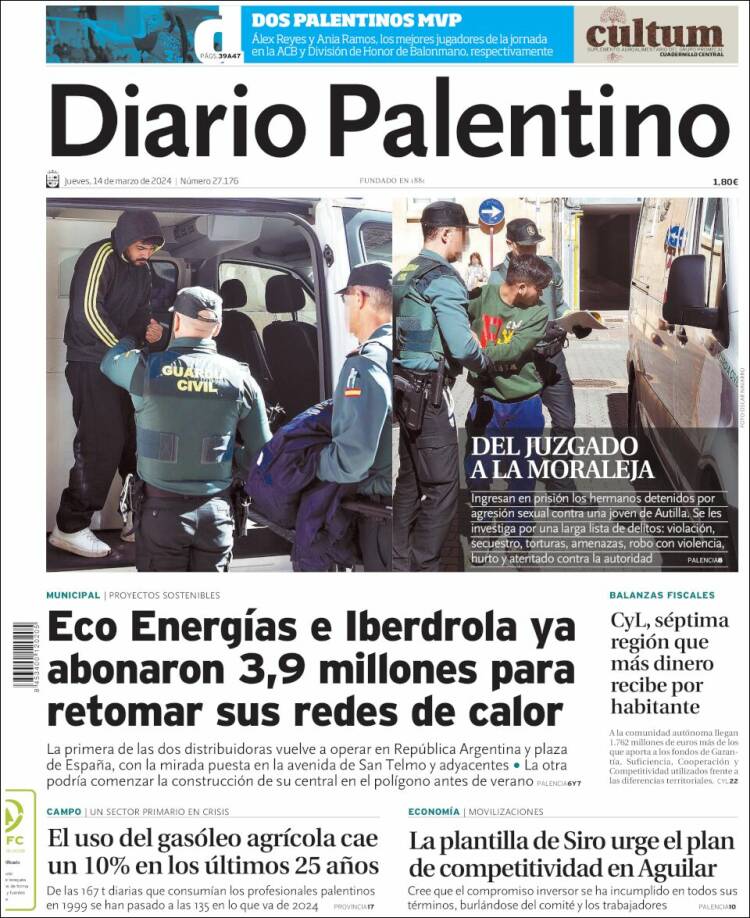 Portada de Diario Palentino (España)