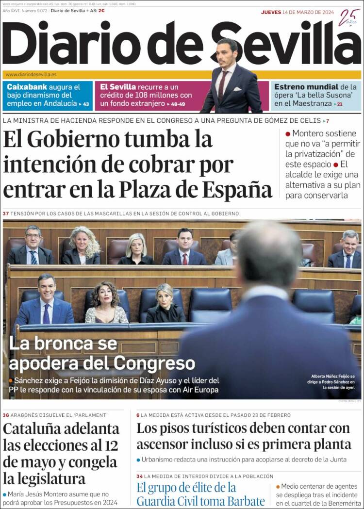 Portada de Diario de Sevilla (España)
