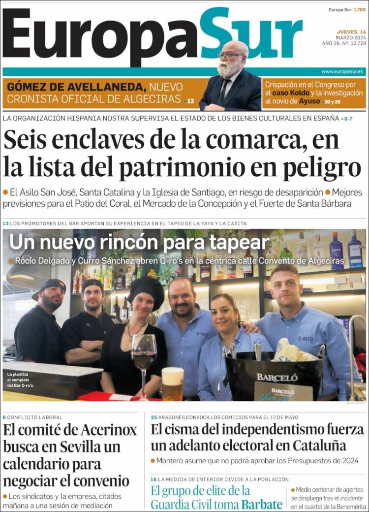 Portada de Europa Sur (España)