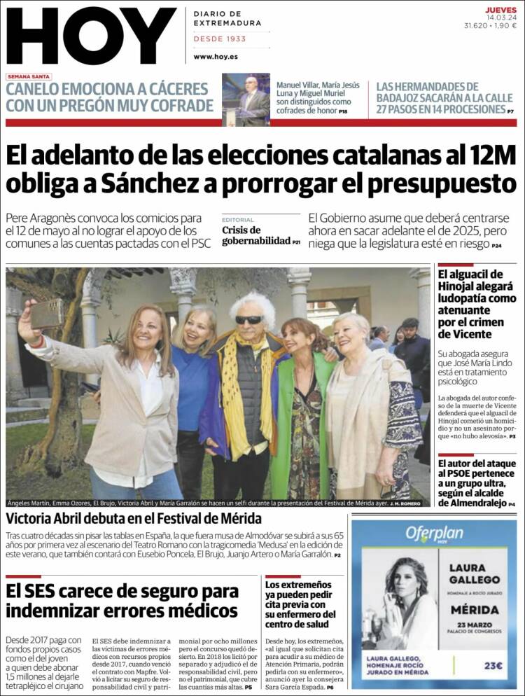 Portada de Hoy - Caceres (España)