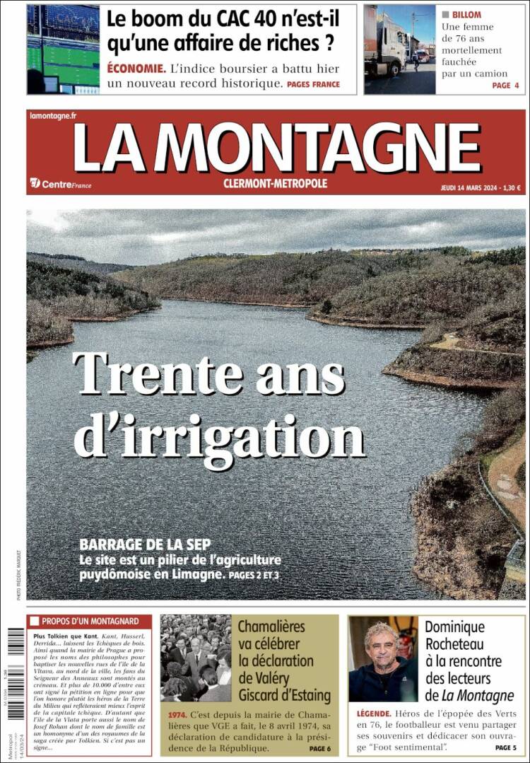 Portada de La Montagne (Francia)