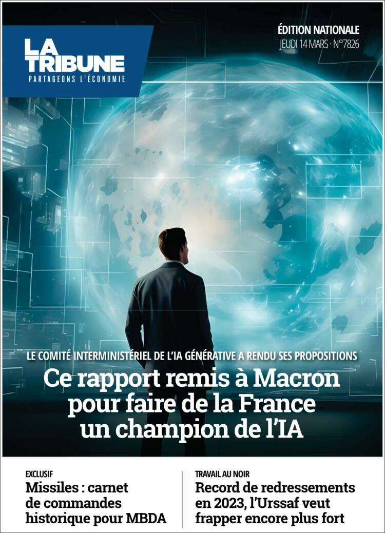 Portada de La Tribune (Francia)