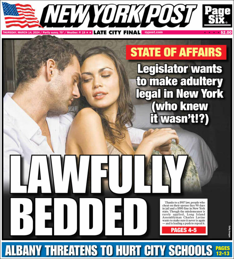 Portada de New York Post (USA)