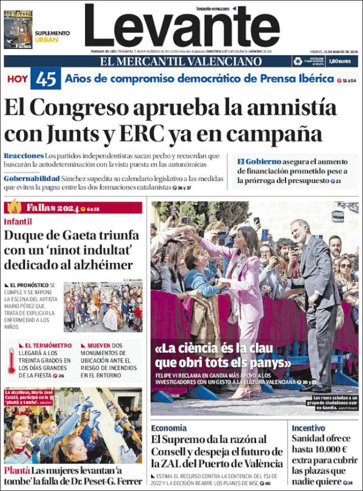 Portada de Levante (Espa&ntilde;a)