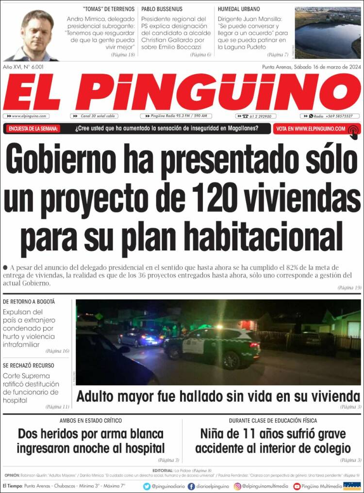 Portada de El Pingüino (Chile)