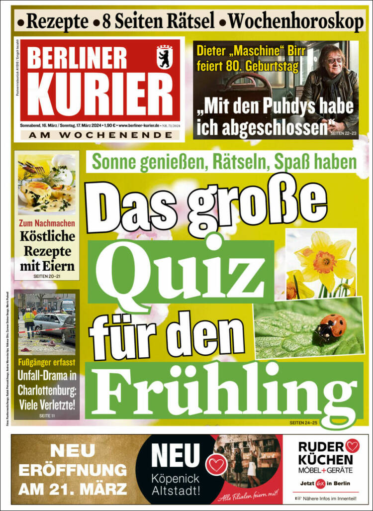 Portada de Berliner Kurier - Startseite BK (Alemania)