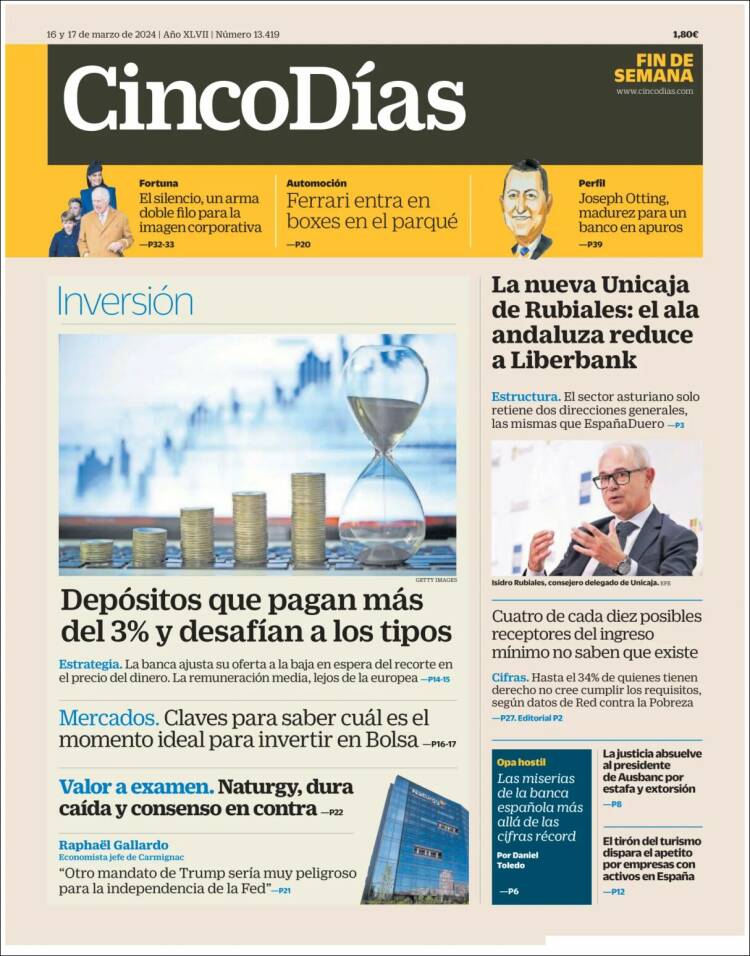 Portada de Cinco Días (Espa&ntilde;a)