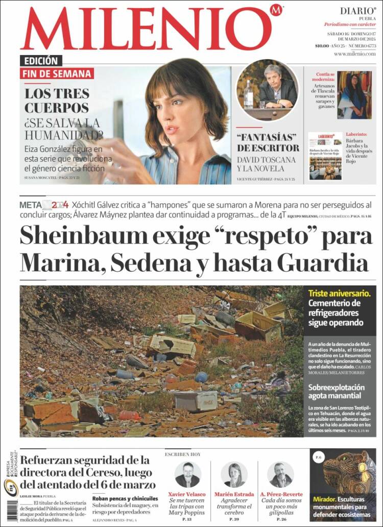 Portada de Milenio de Puebla (M&eacute;xico)