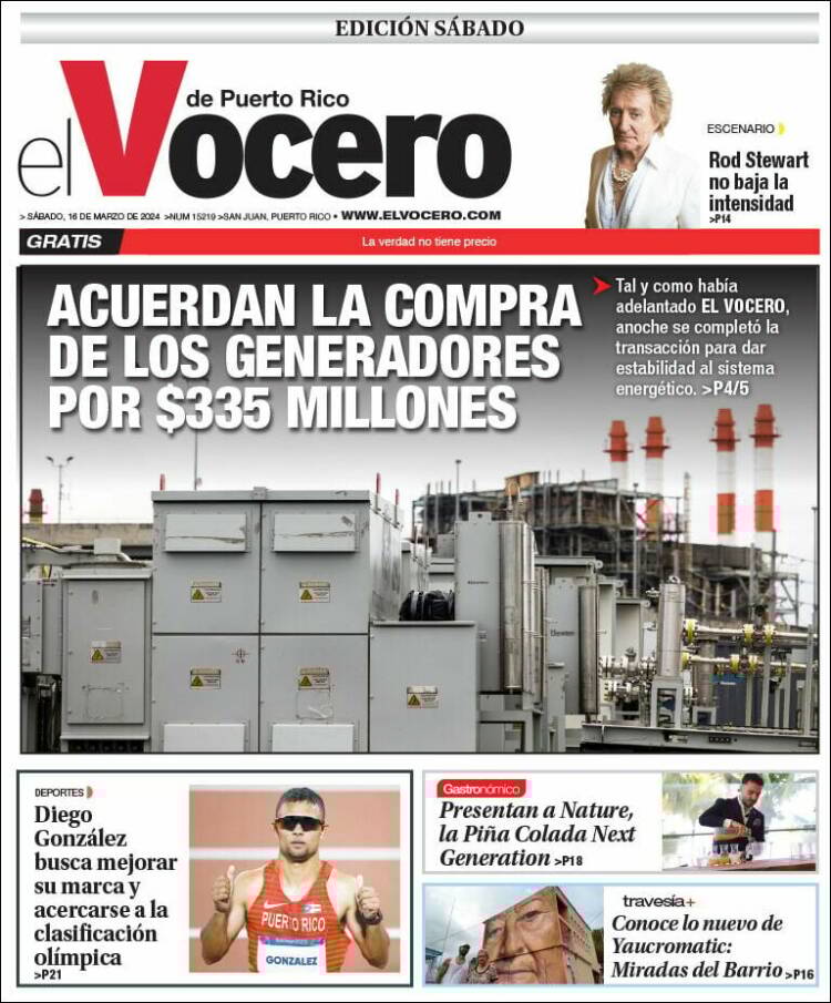 Portada de Vocero (Puerto Rico)