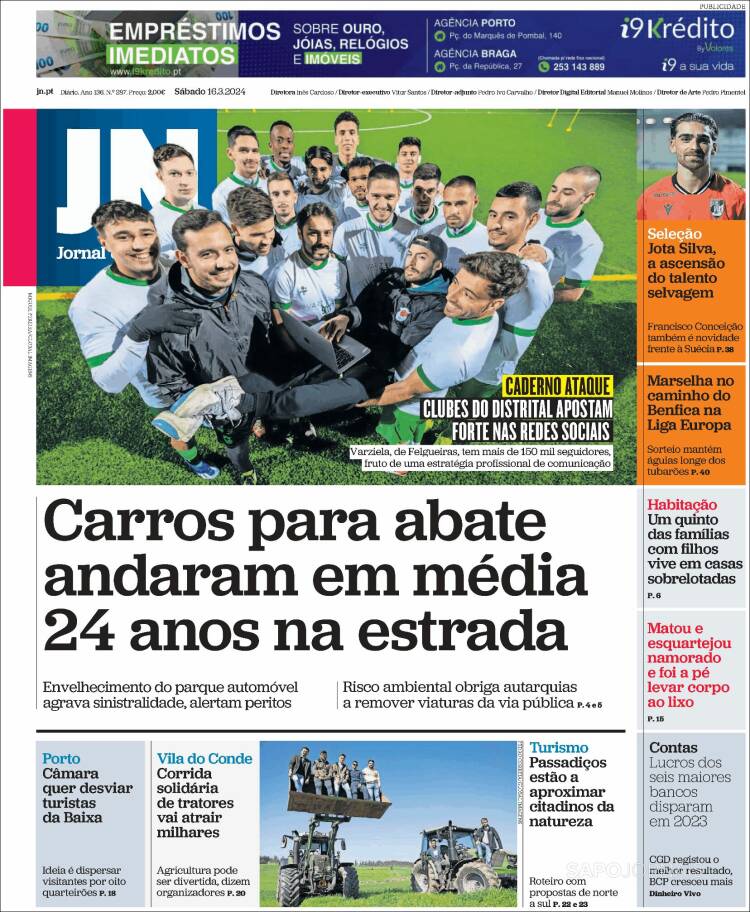 Portada de Jornal de Notícias (Portugal)
