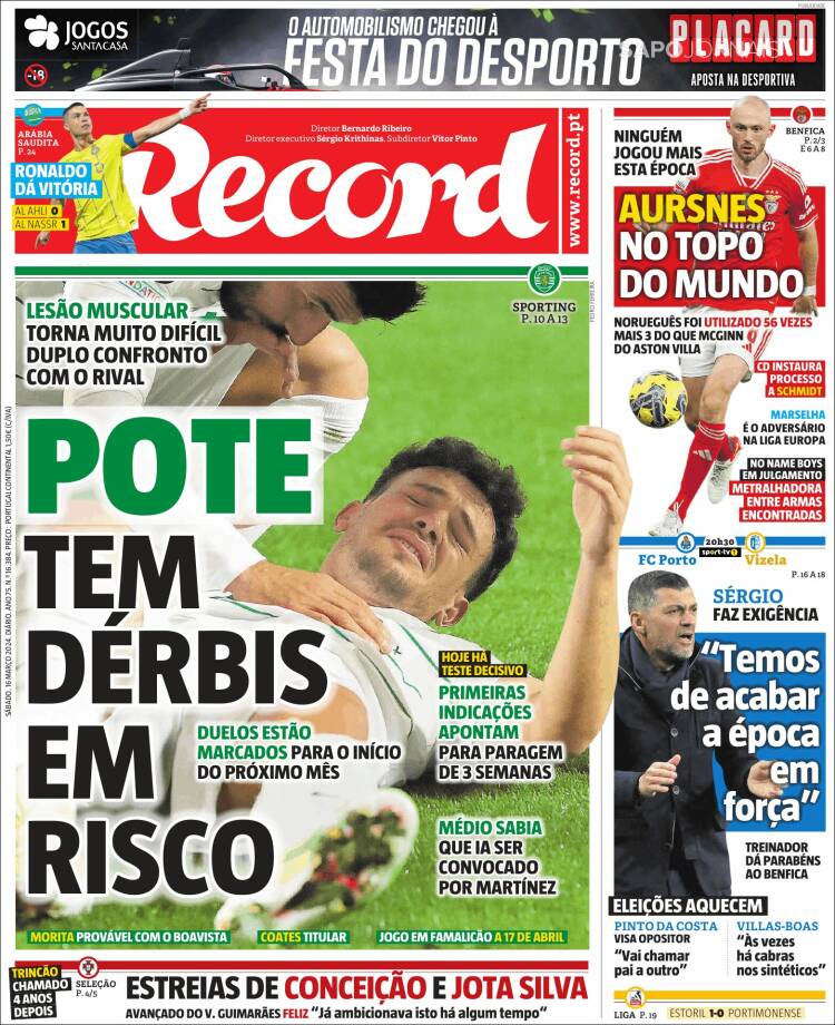 Portada de Record (Portugal)
