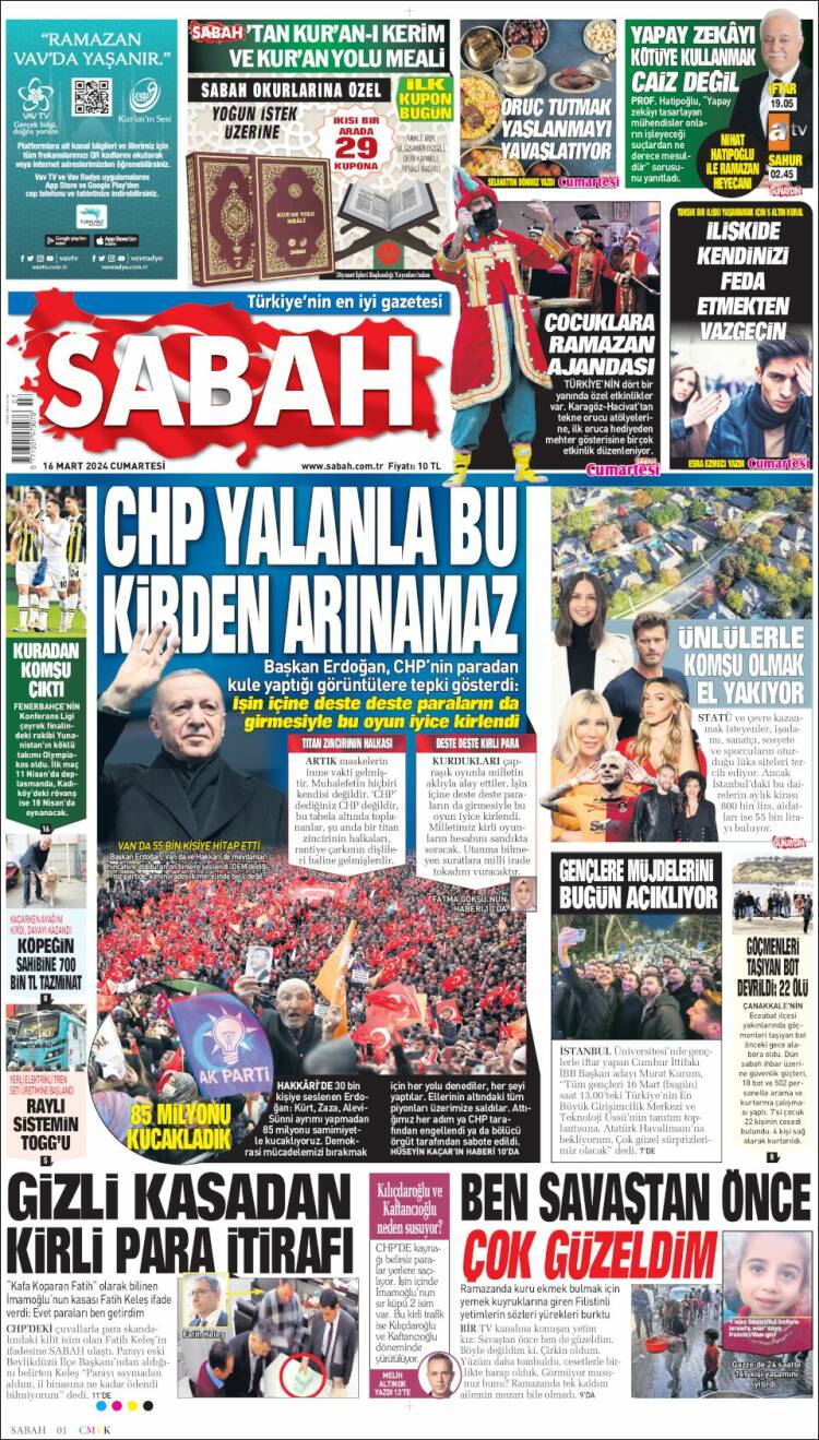 Portada de Sabah (Turqu&iacute;a)