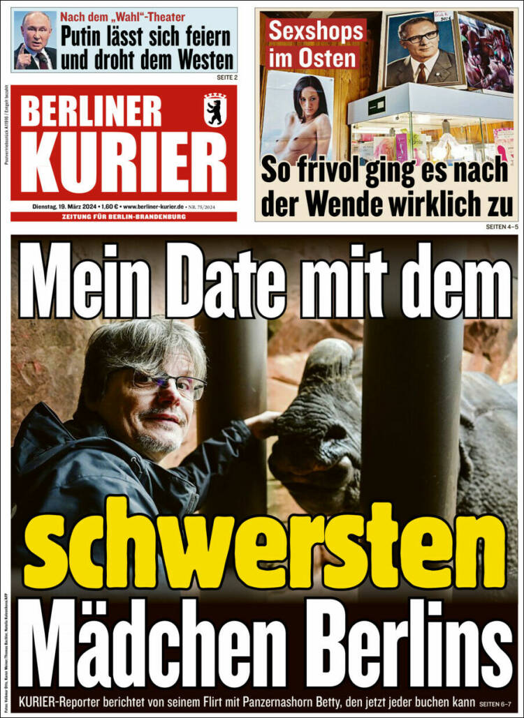 Portada de Berliner Kurier - Startseite BK (Alemania)