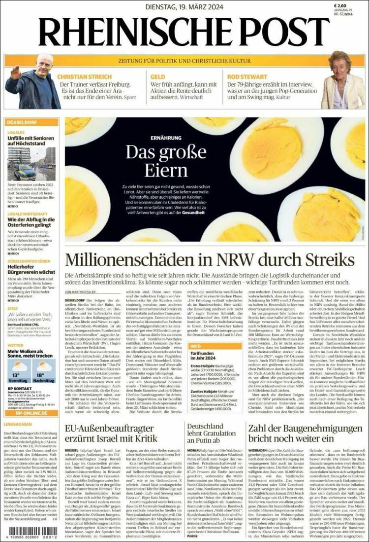 Portada de Rheinische Post (Alemania)