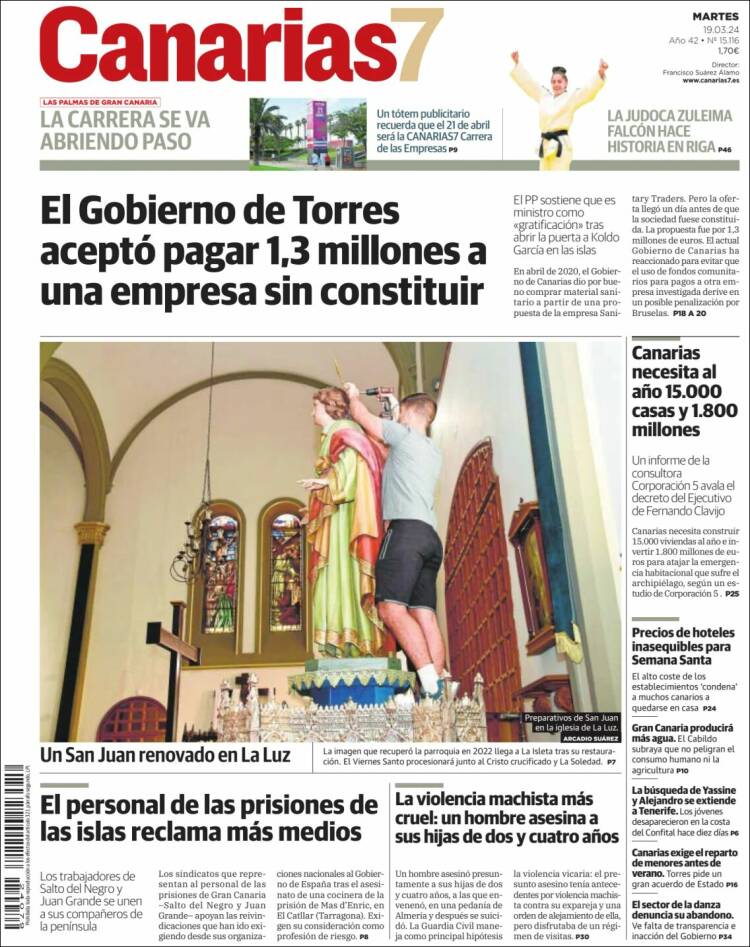 Portada de Canarias 7 (Espa&ntilde;a)