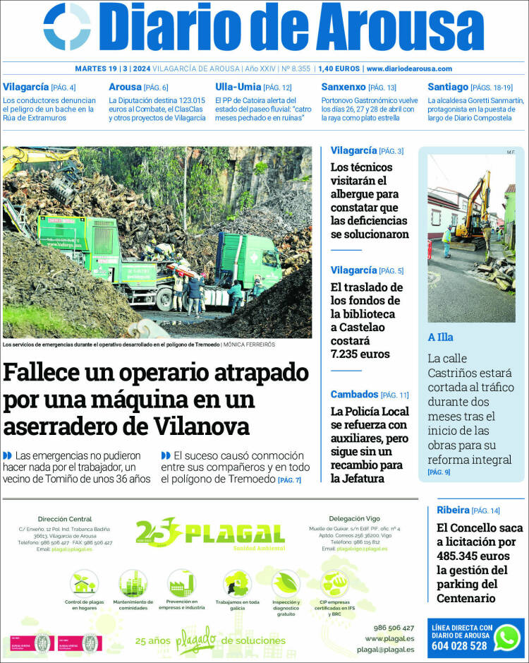 Portada de Diario de Arousa (Espa&ntilde;a)