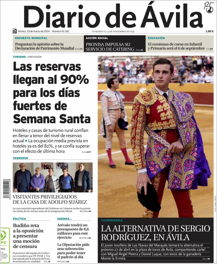 Portada de Diario de Ávila (Espa&ntilde;a)
