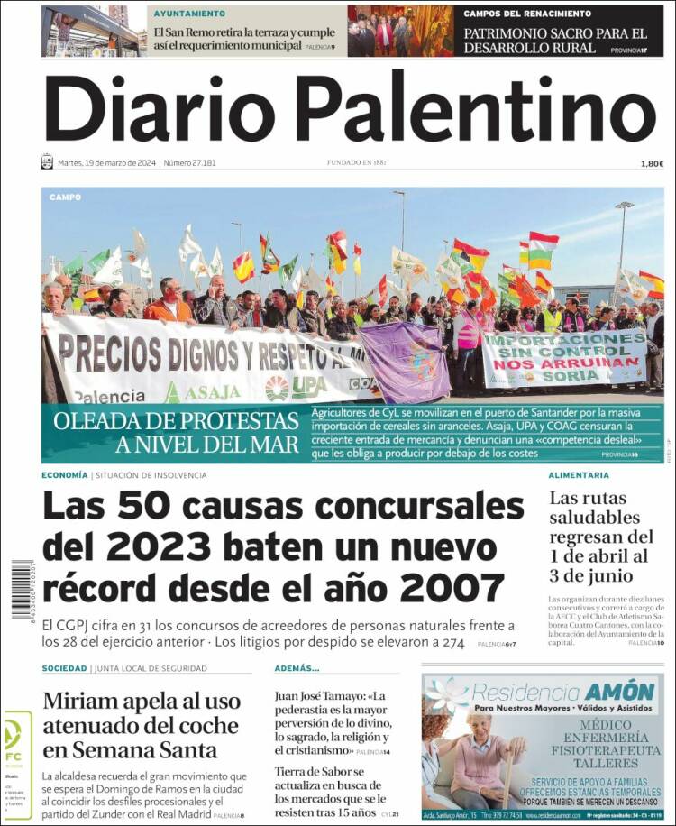 Portada de Diario Palentino (Espa&ntilde;a)