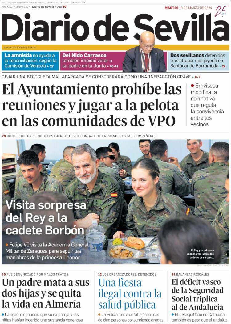 Portada de Diario de Sevilla (Espa&ntilde;a)