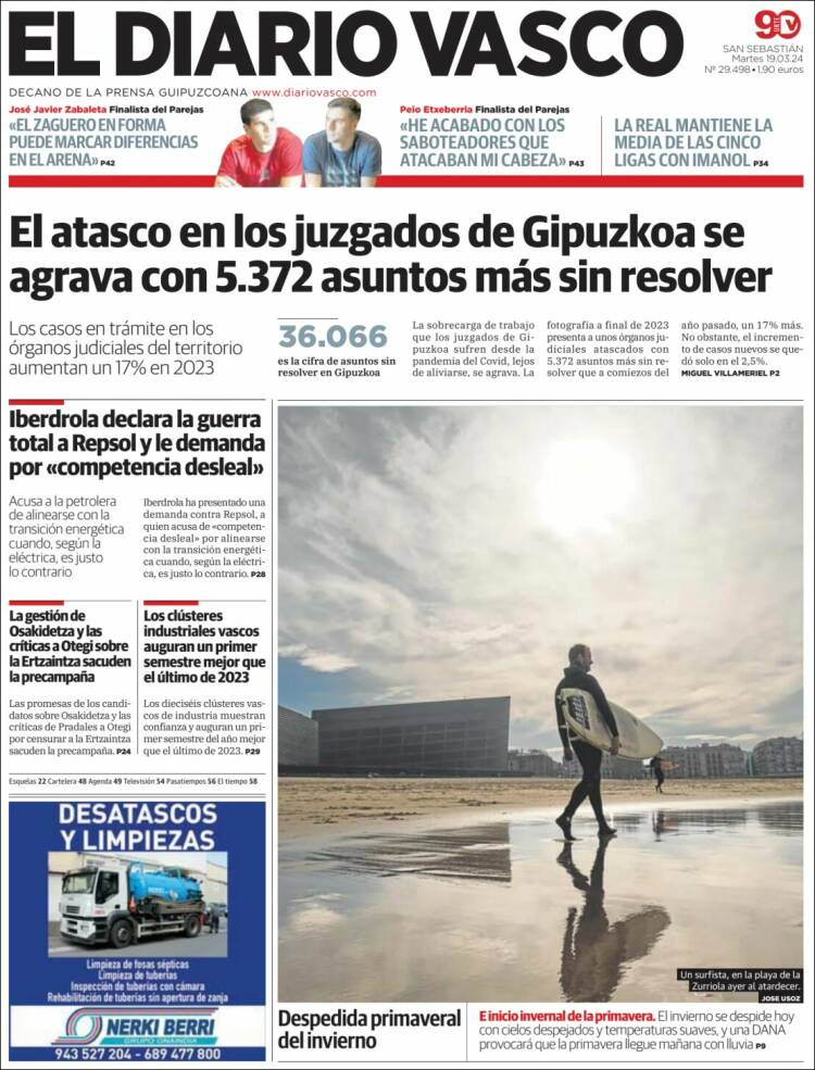 Portada de Diario Vasco (Espa&ntilde;a)