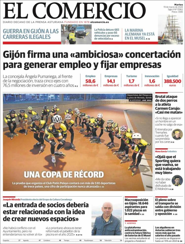 Portada de El Comercio - Gijón (Espa&ntilde;a)
