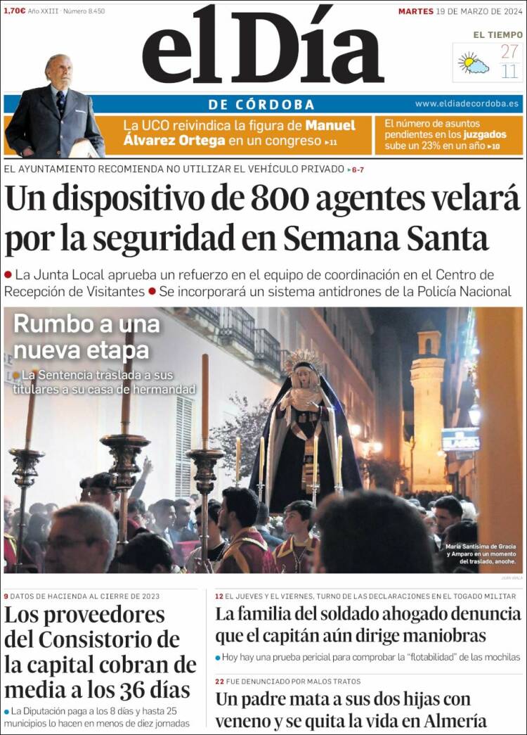 Portada de El Día de Córdoba (Espa&ntilde;a)