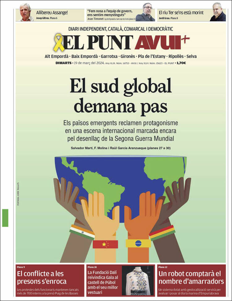 Portada de El Punt Avui - Girona (Espa&ntilde;a)