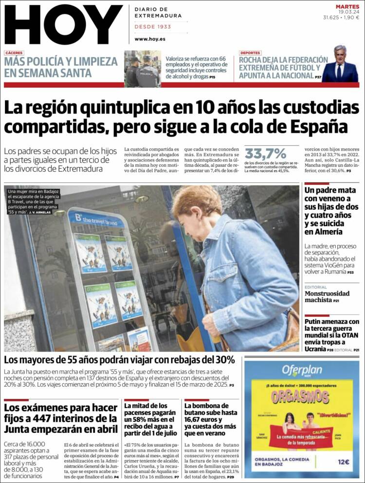 Portada de Hoy - Caceres (Espa&ntilde;a)