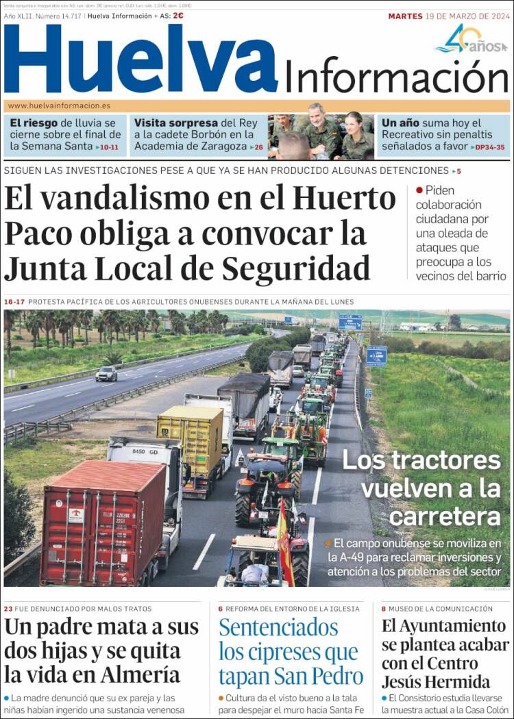 Portada de Huelva Información (Espa&ntilde;a)