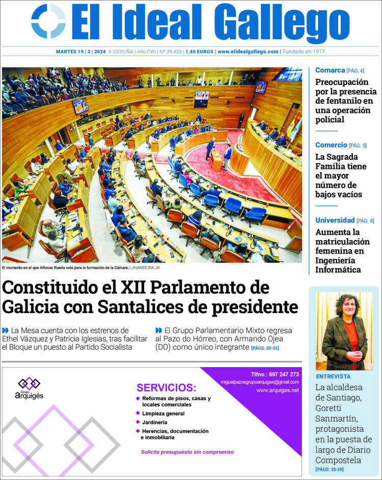 Portada de El Ideal Gallego (Espa&ntilde;a)