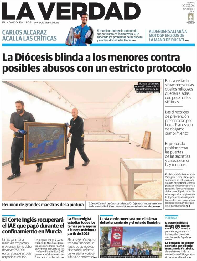 Portada de La Verdad de Murcia (Espa&ntilde;a)