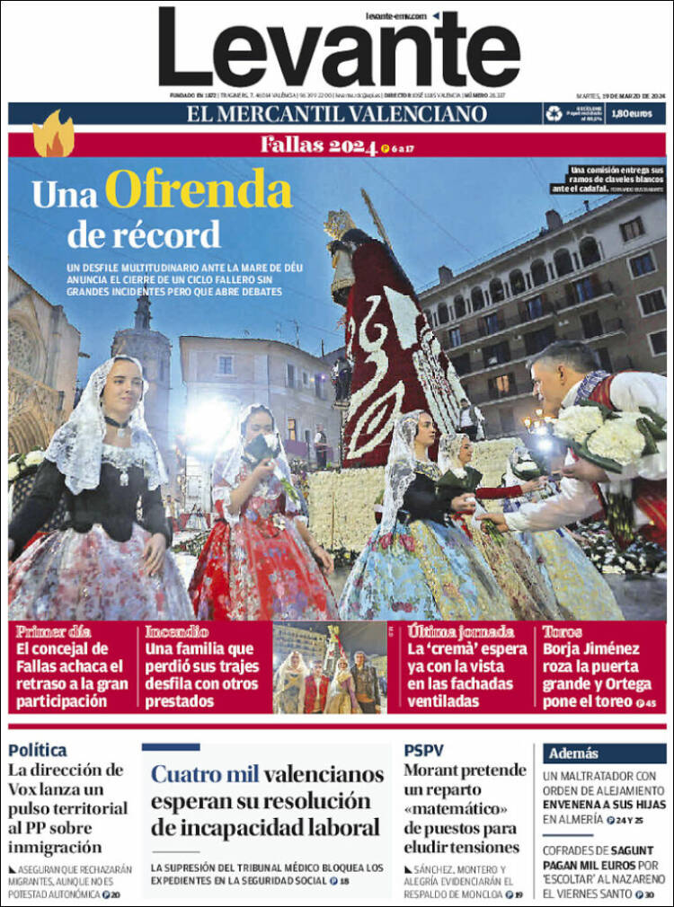 Portada de Levante (Espa&ntilde;a)