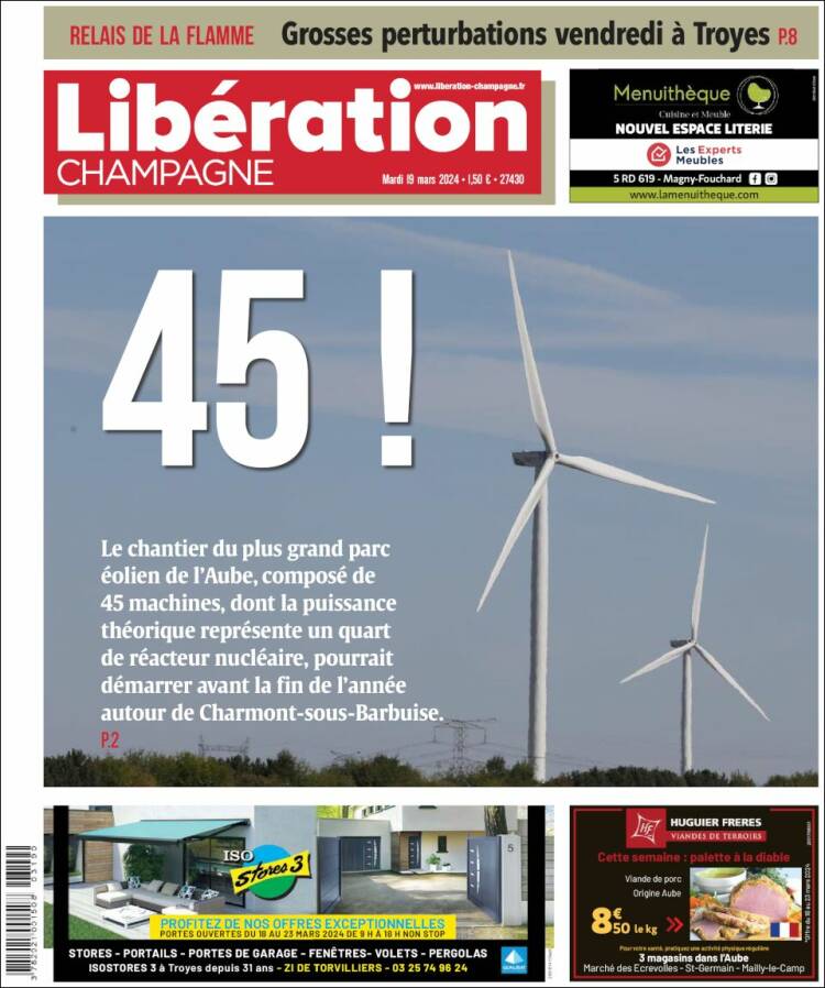 Portada de Libération Champagne (Francia)