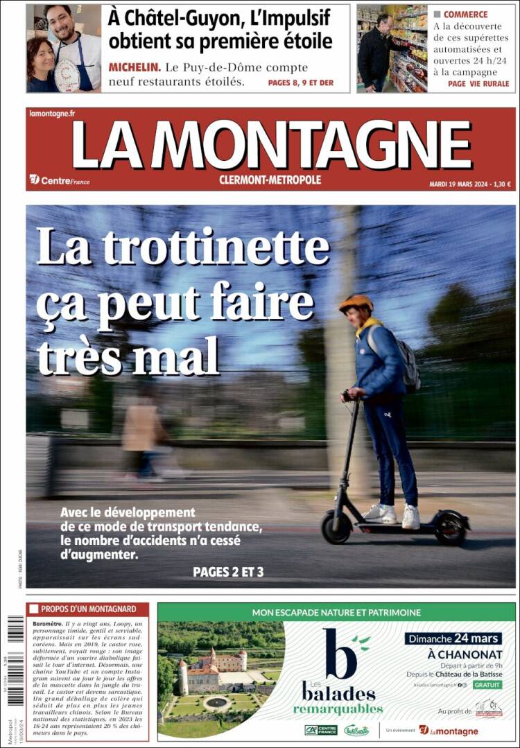 Portada de La Montagne (Francia)
