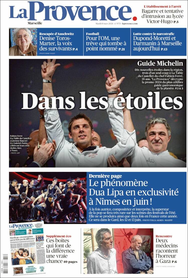 Portada de La Provence (Francia)